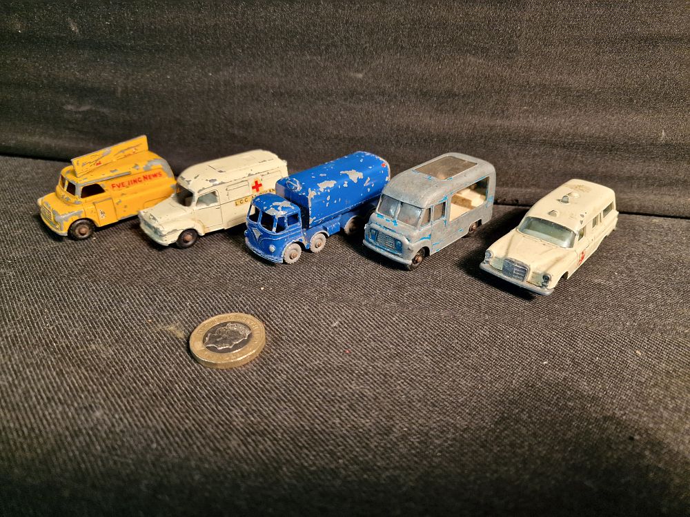 Lot 373: Vintage Lesney Toy Vehicles Play Worn