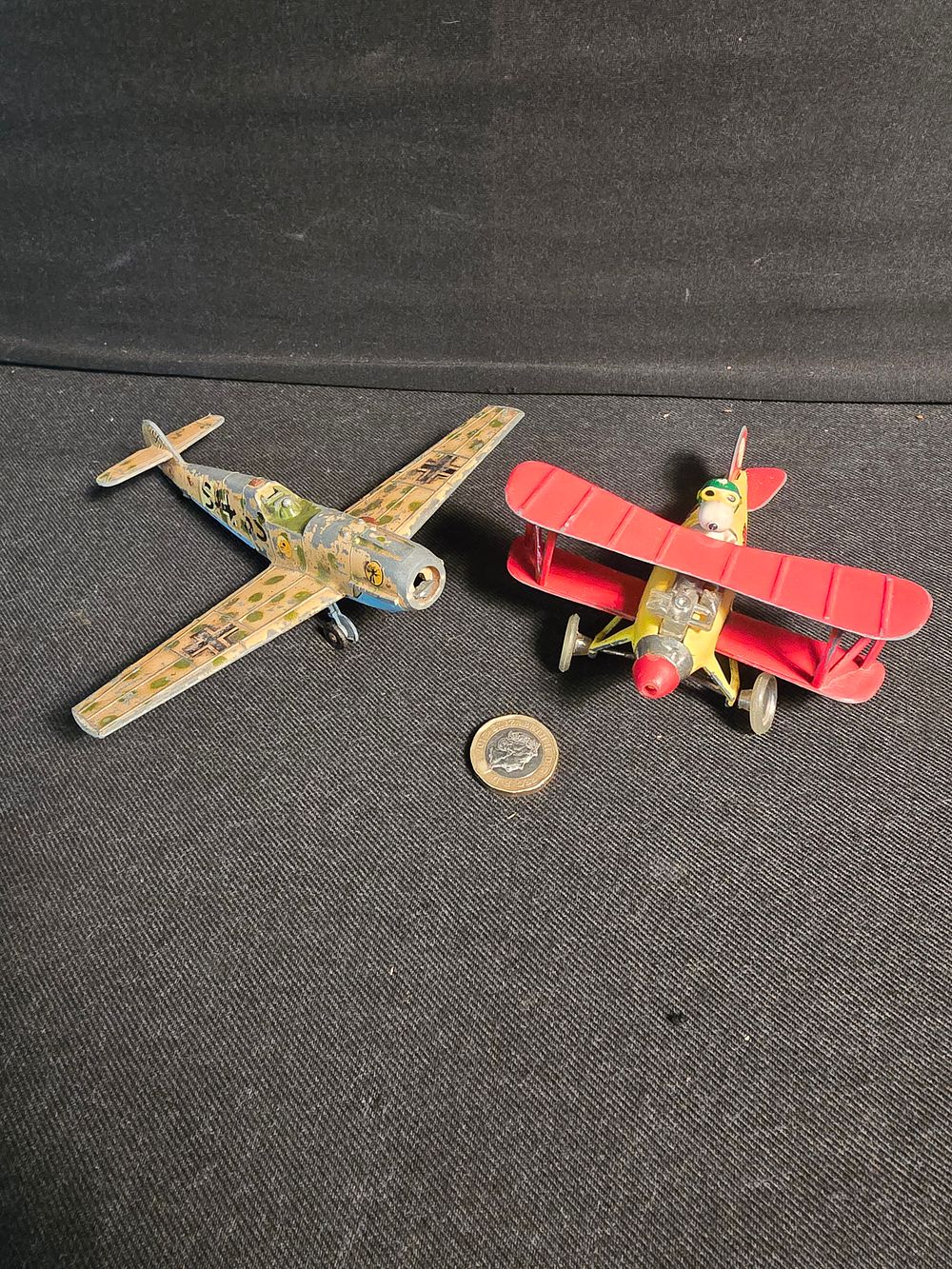 Lot 375: Dinky toys messerschmitt BI 109E and 1965 AVIVA snoopy