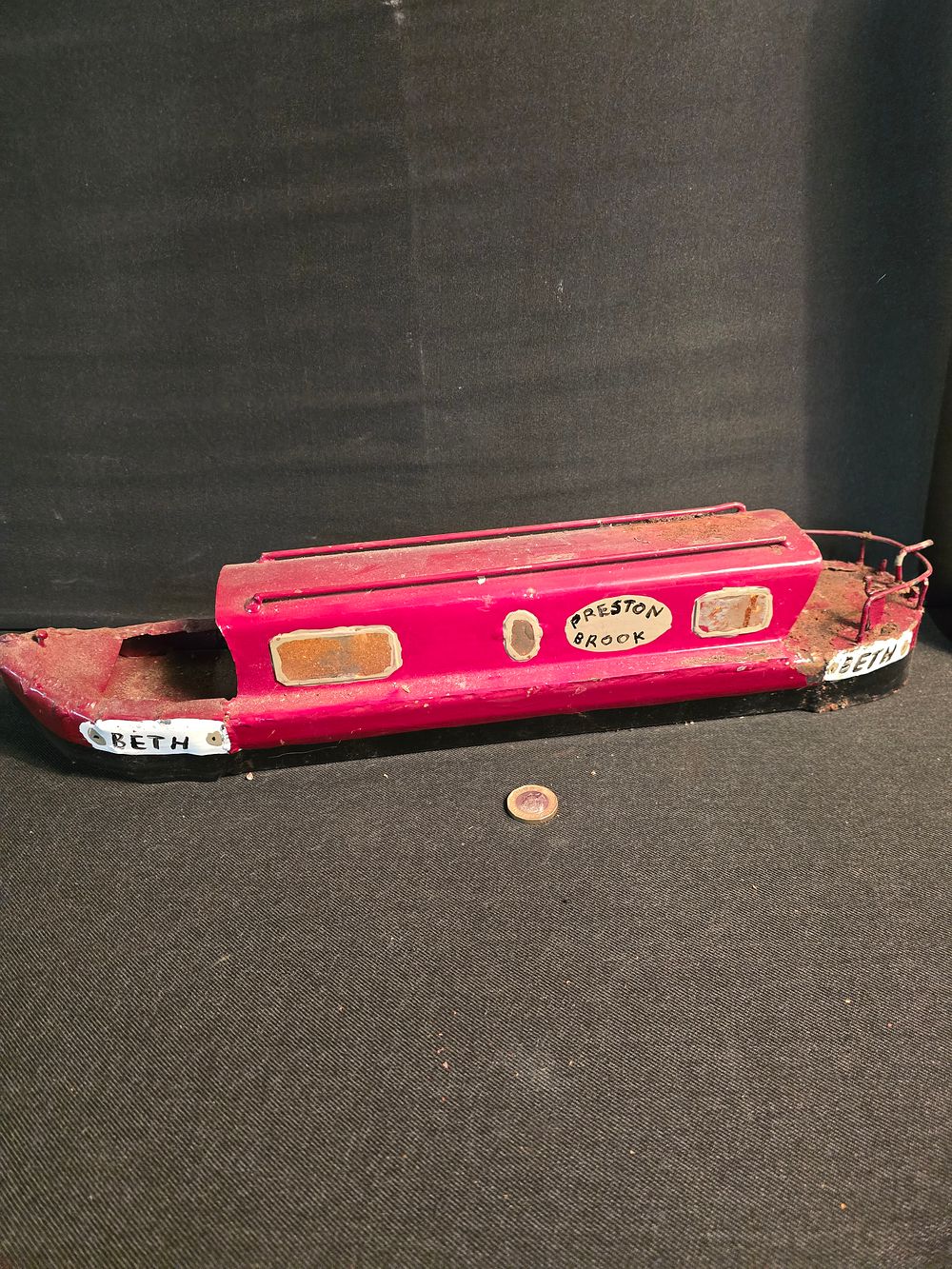 Lot 378: Hand made tin barg