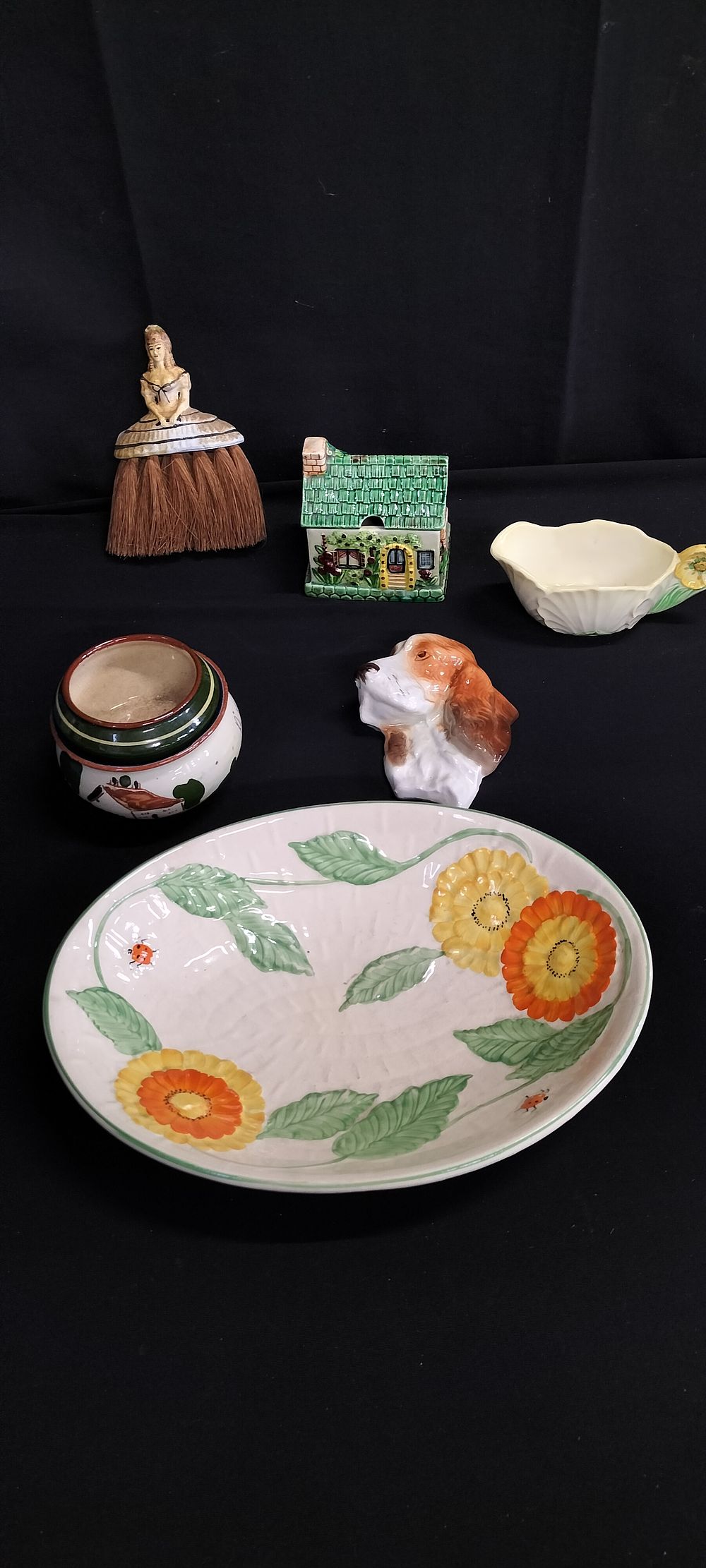 Lot 314: Various lot including Kirklands, Devon Motto ware, and...
