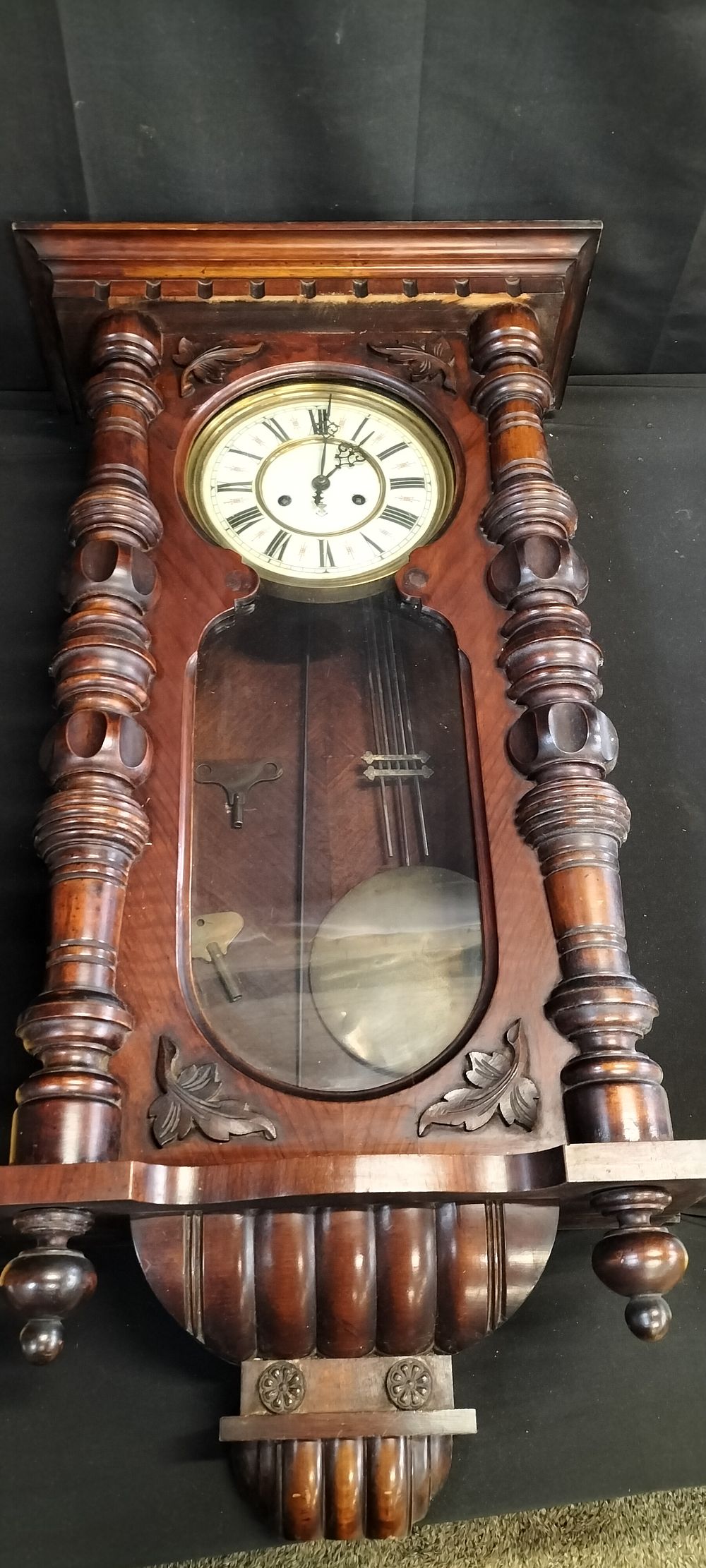 Lot 320: German Gustav Becker early 1900's Vienna wall clock...
