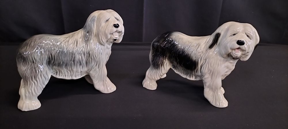 Lot 356: Pair of porcelain Coopercraft old English sheepdogs