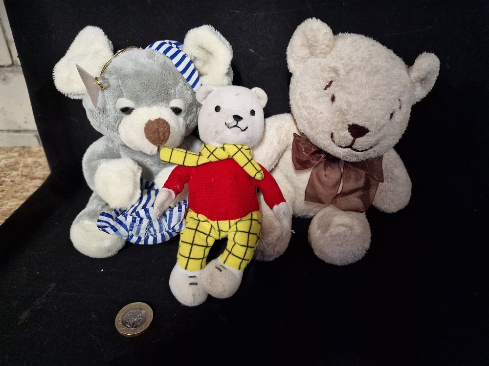 Lot 165: Three Soft Plush Bears inc Rupert