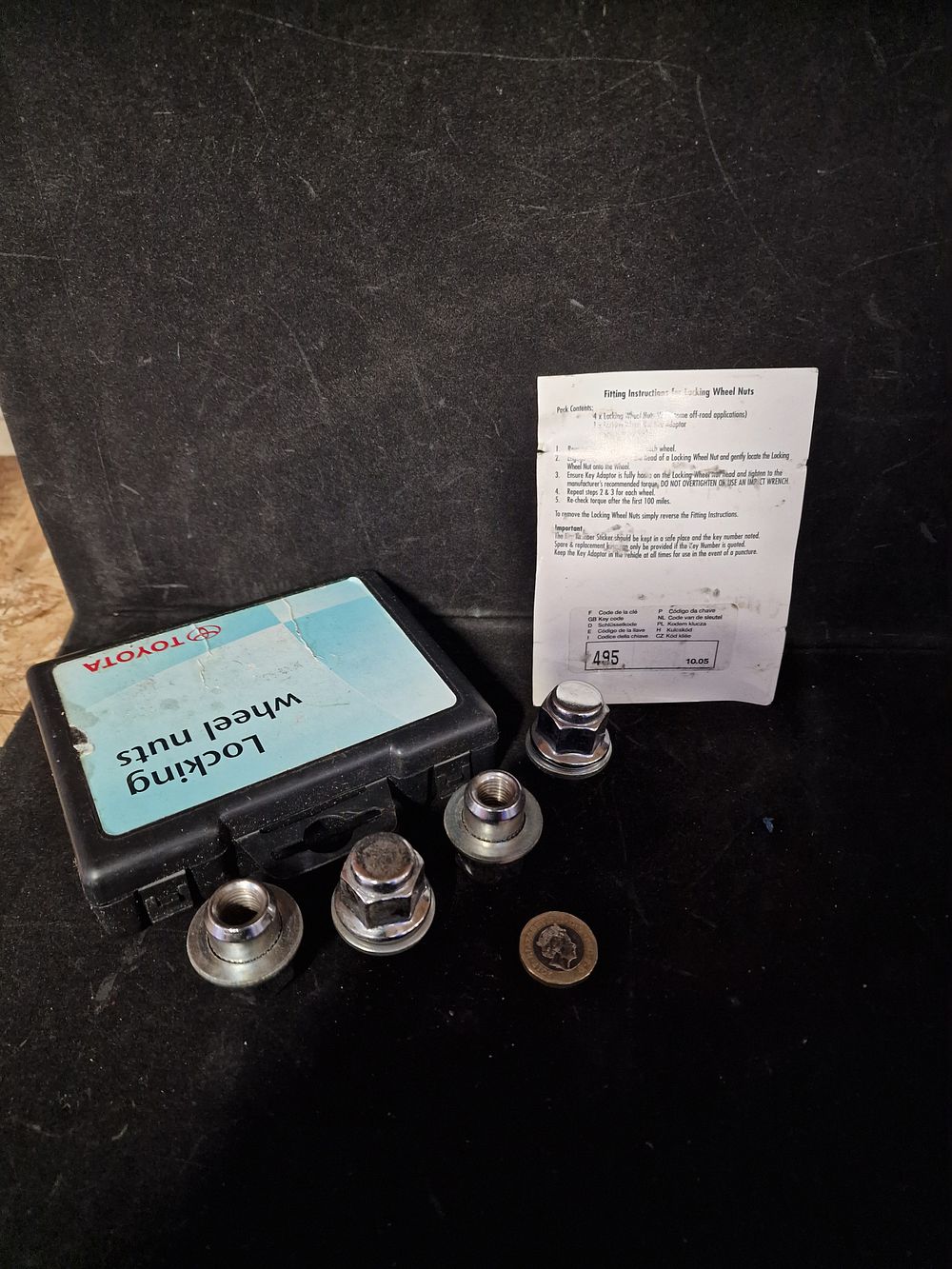 Lot 228: Toyota Locking Wheel Nuts