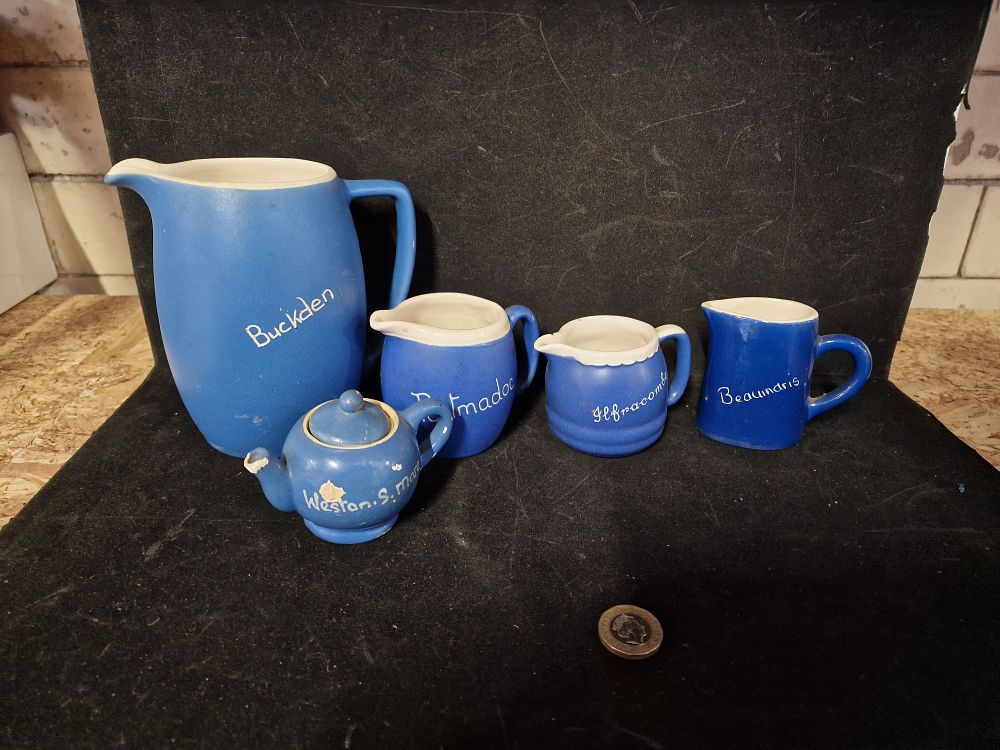 Lot 229: Vintage Devon Moor Blue and White Pottery  a/f