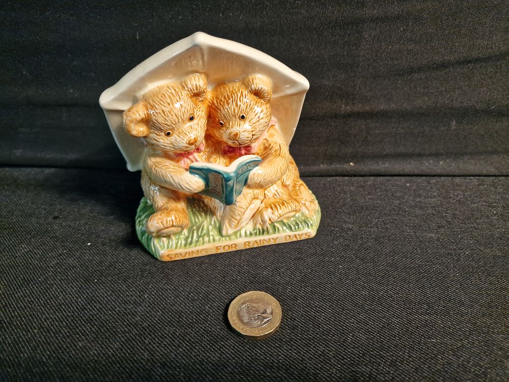 Lot 367: Saving For Rainy Days Ceramic Money Box