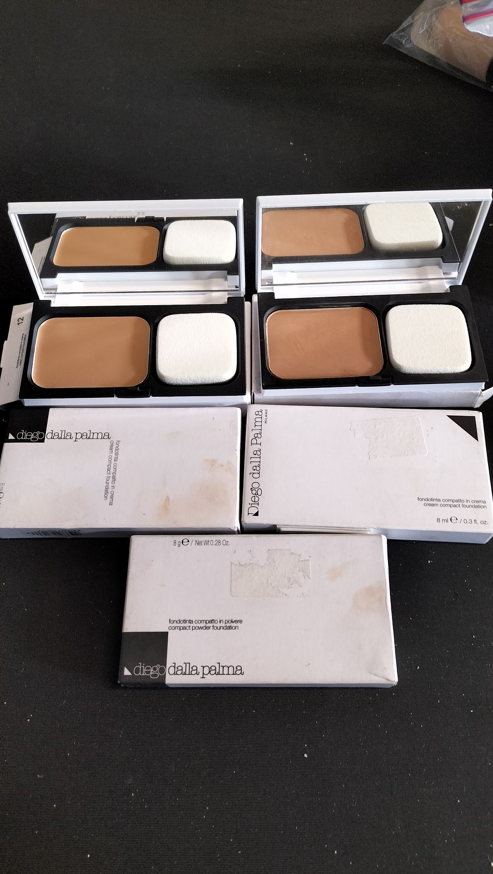Lot 592: 5 x Diego Dalla Palma compact foundation various...