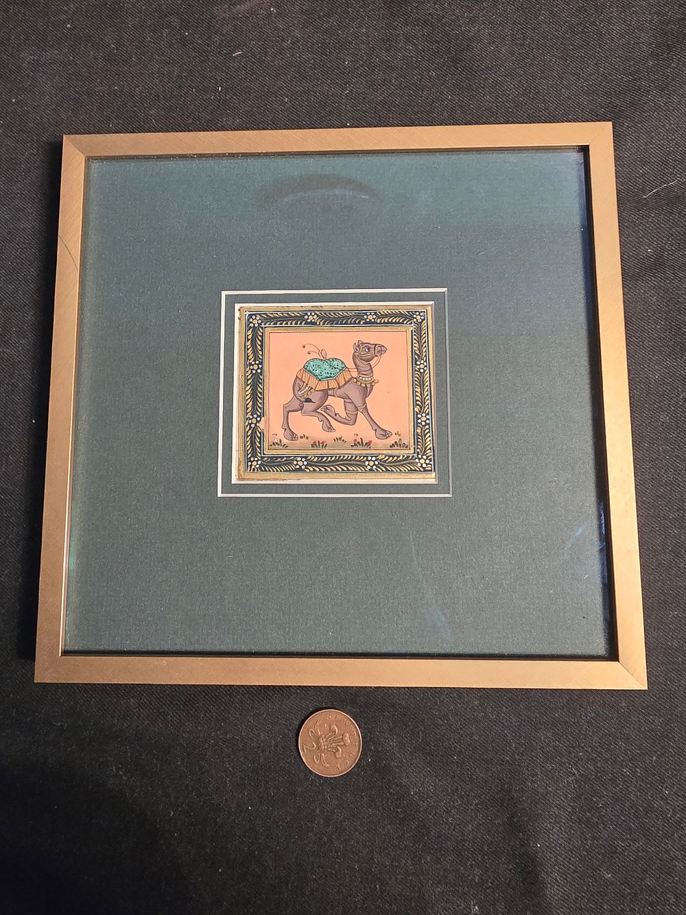 Lot 663: Hand painted pictures of a camel