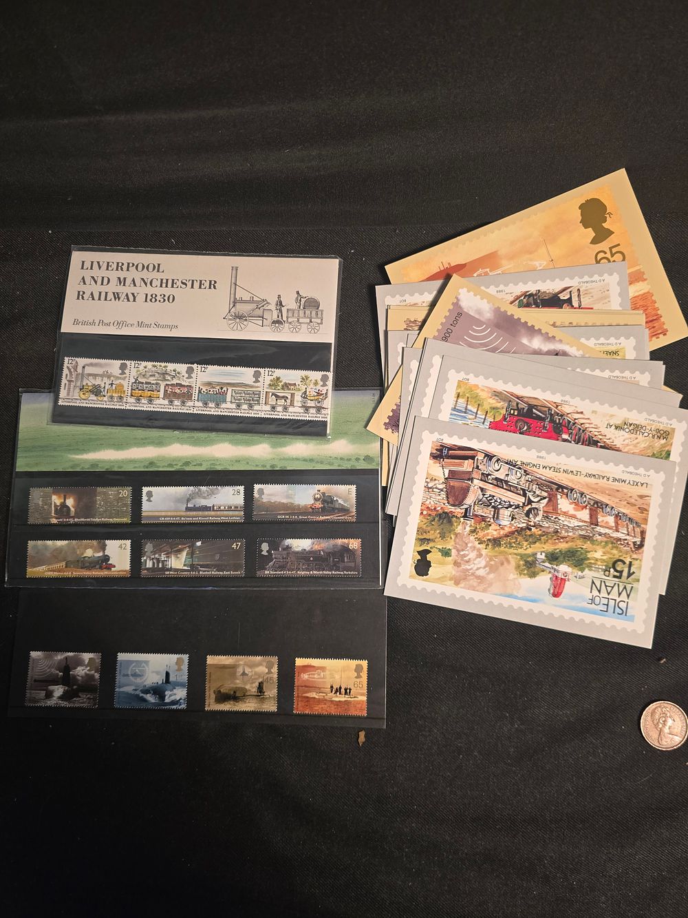 Lot 680: Selection of stamps and post cards