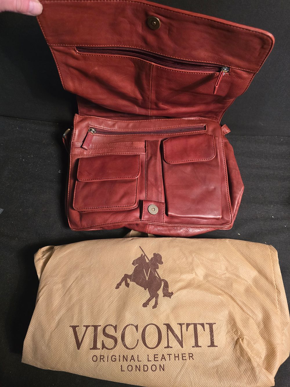 Lot 687: Visconti original tan leather bag