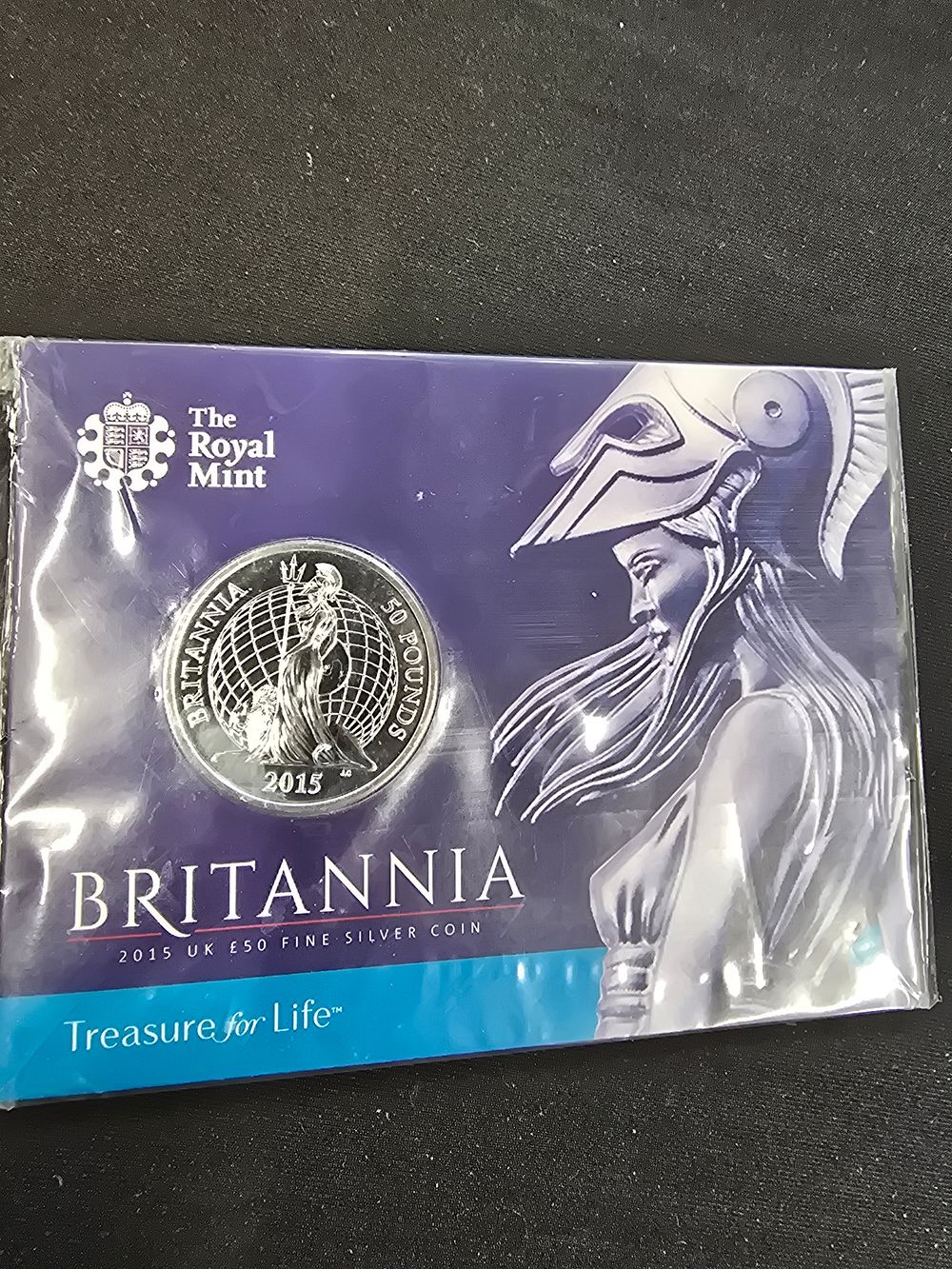 Lot 576: Britannian 2015 UK £50 fine silver commerative uncirculated...