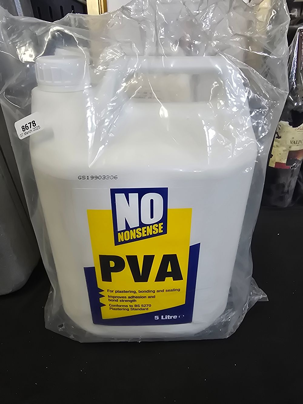 Lot 582: 5ltr bottle of No nonsense PVA new