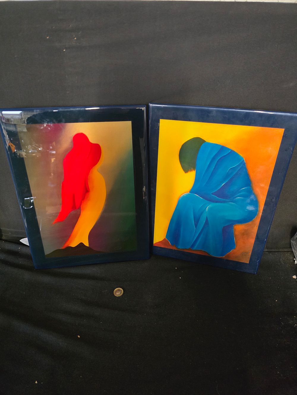 Lot 608: Two high gloss polymare coated picture from Holland
