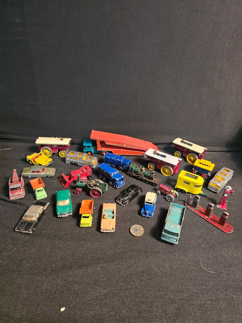 Lot 615: A large collection of diecast collectable vehicles, trains...