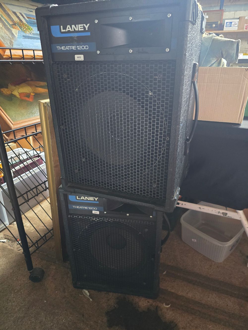 Lot 664: A pair of LANEY theatre 1200 speakers