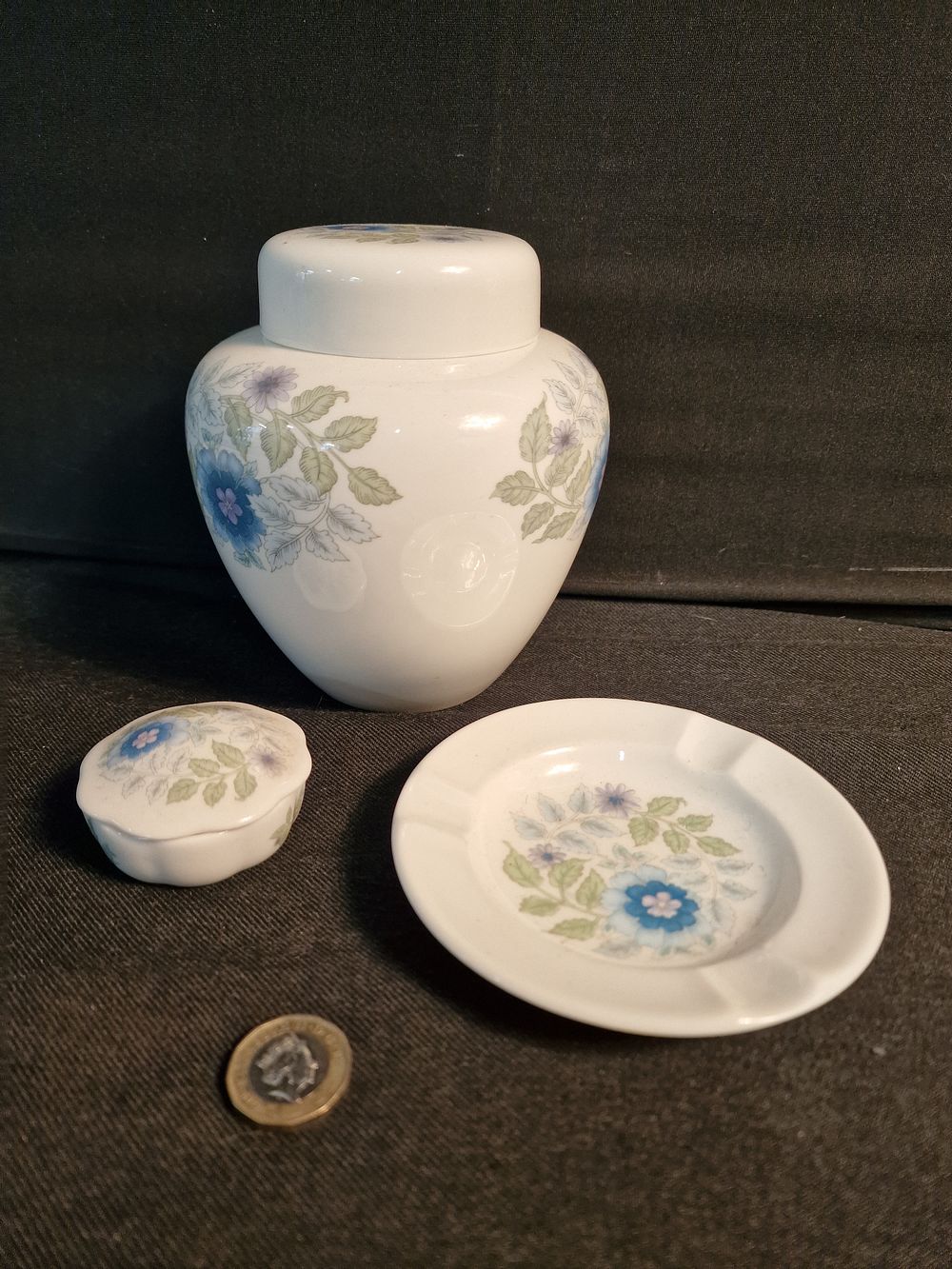 Lot 152: Selection of Wedgewood Items. Ginger Jar, Pill Box and Ashtray