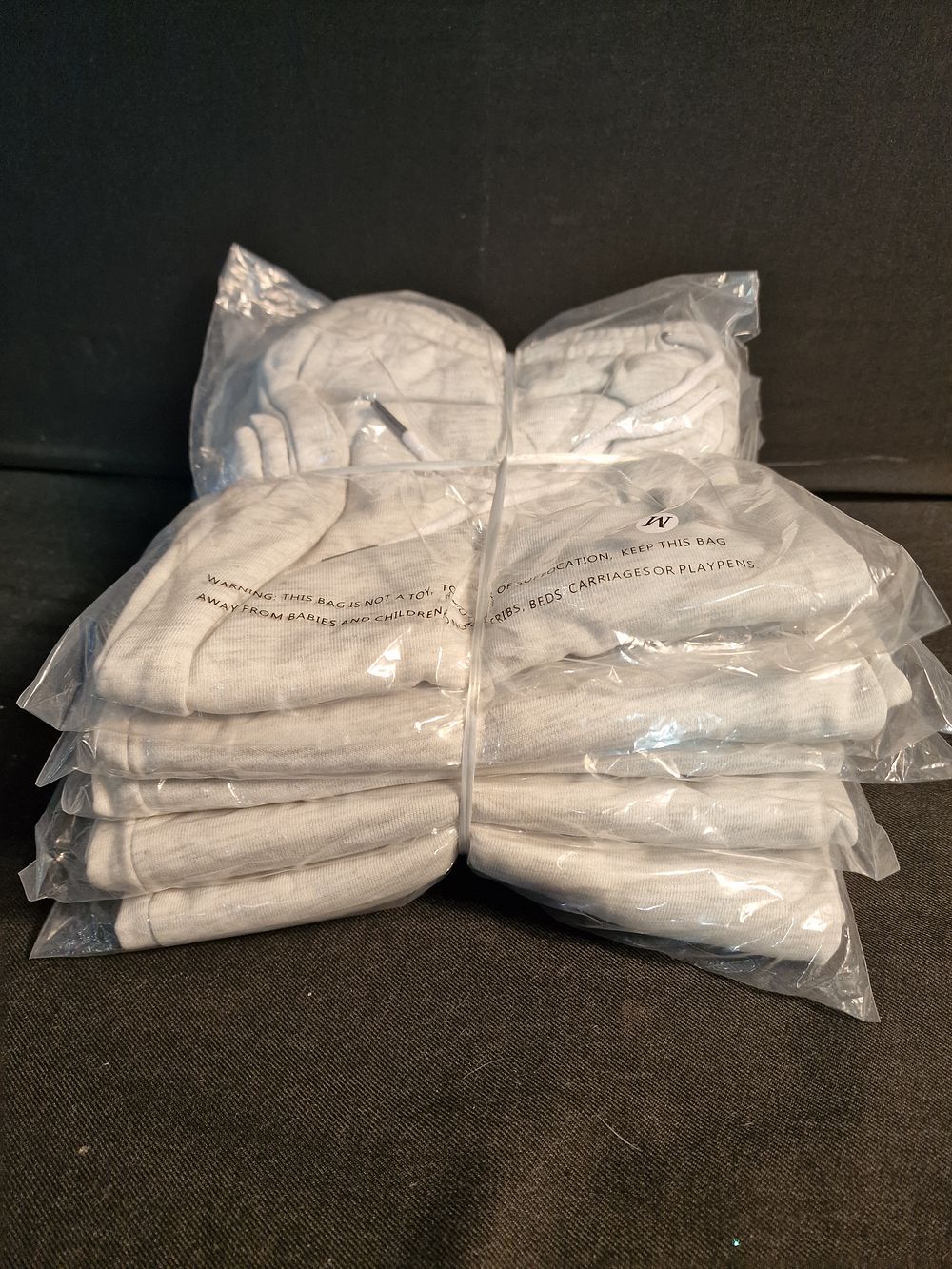 Lot 165: Pack of 5 Brand New Grey Marl Sweat Shorts size M 