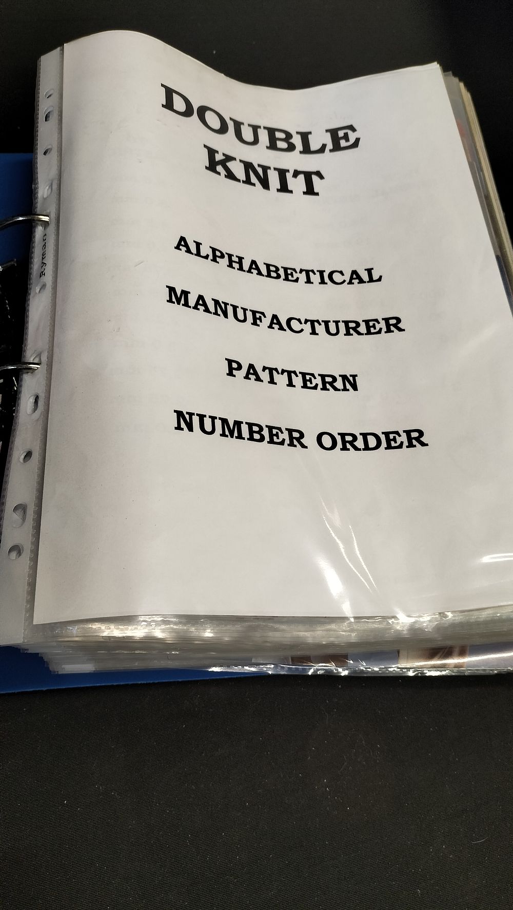 Lot 560: File containing numerous knitting patterns 
