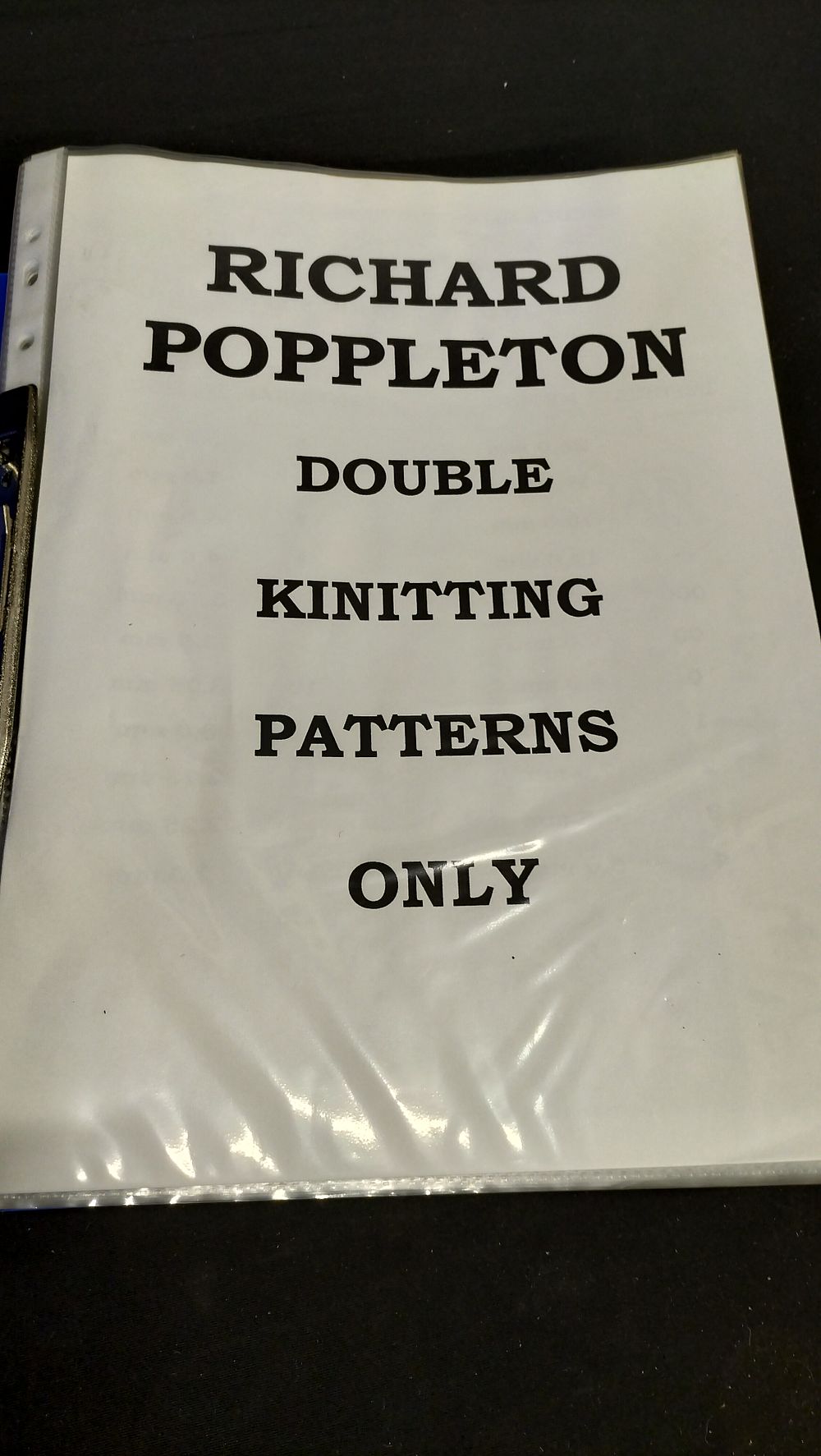 Lot 561: File containing numerous knitting patterns 