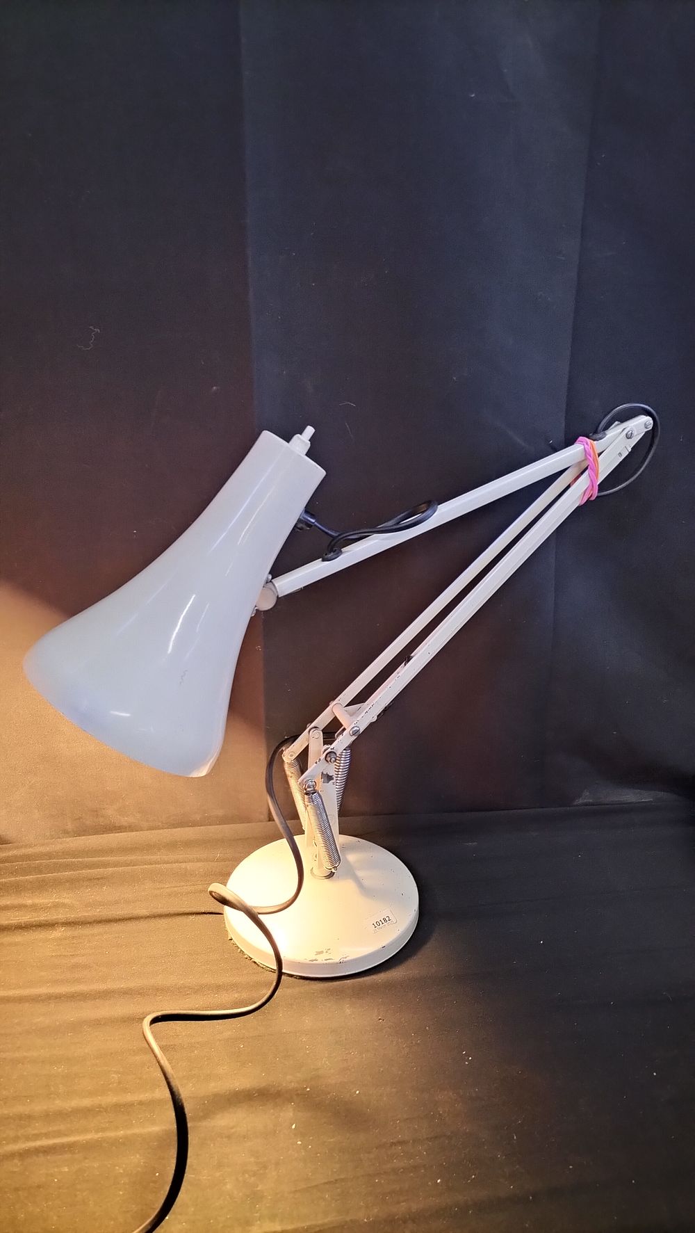 Lot 570: Herbert Terry and Sons. White Angle poise lamp...