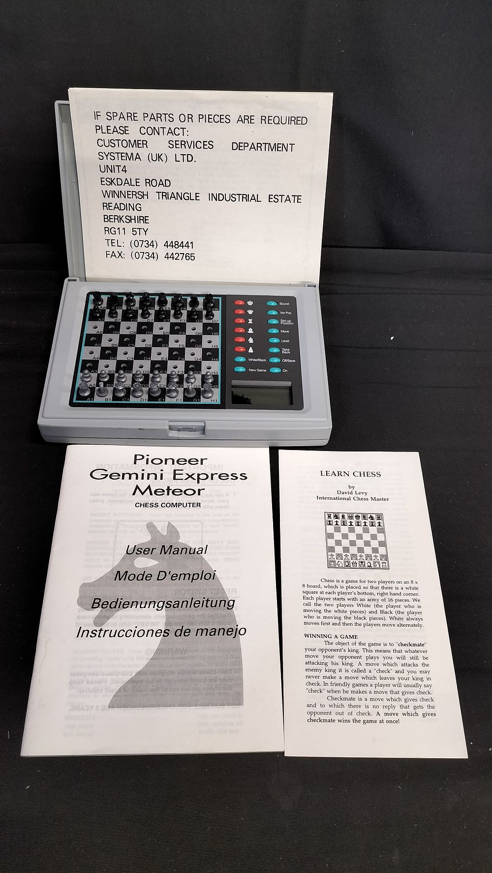 Lot 572: Pioneer Gemini Express Meteor Chess Computer a/f