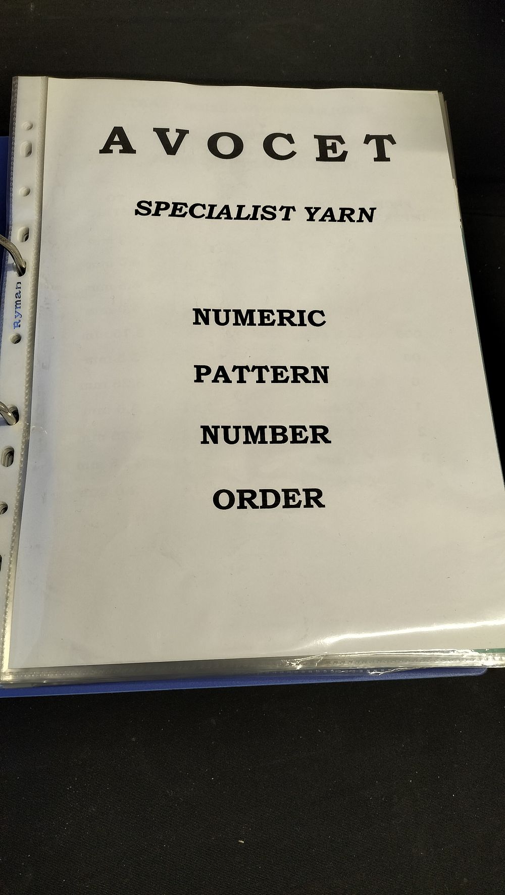 Lot 581: File containing various knitting patterns 