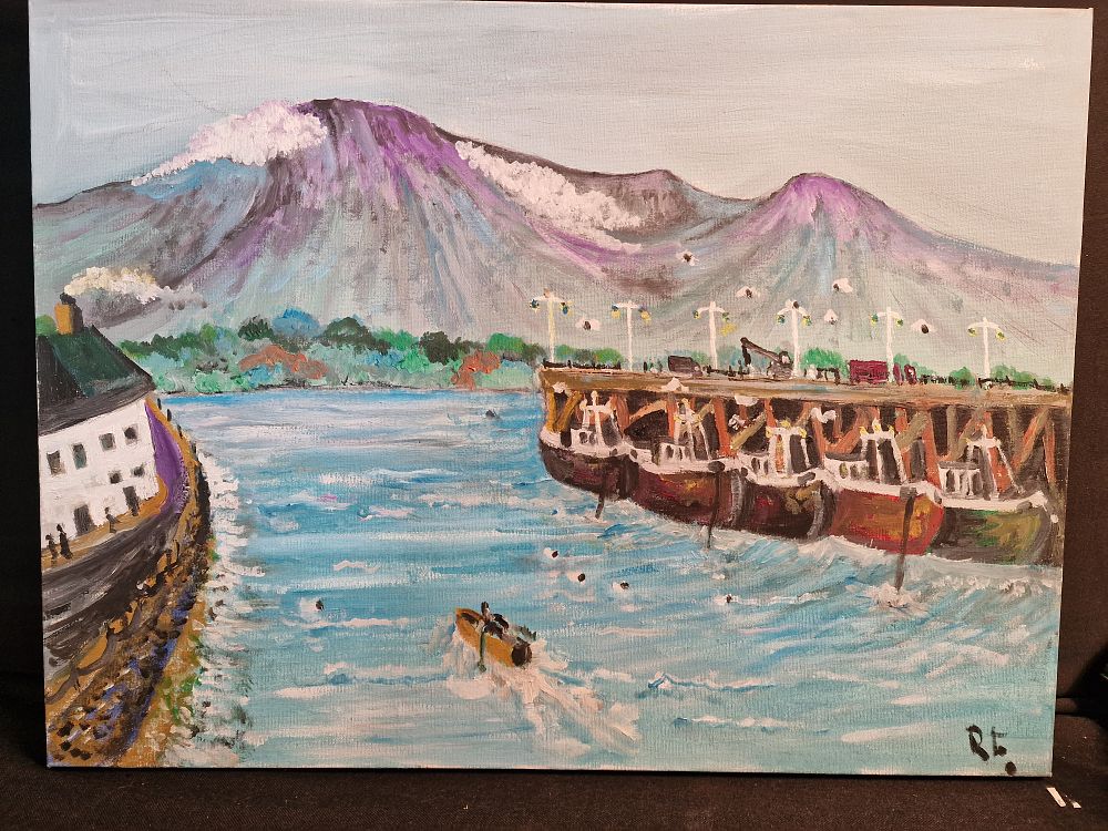 Lot 220: Original Oil Painting on Canvas by Local Artist Approx 61x47cm