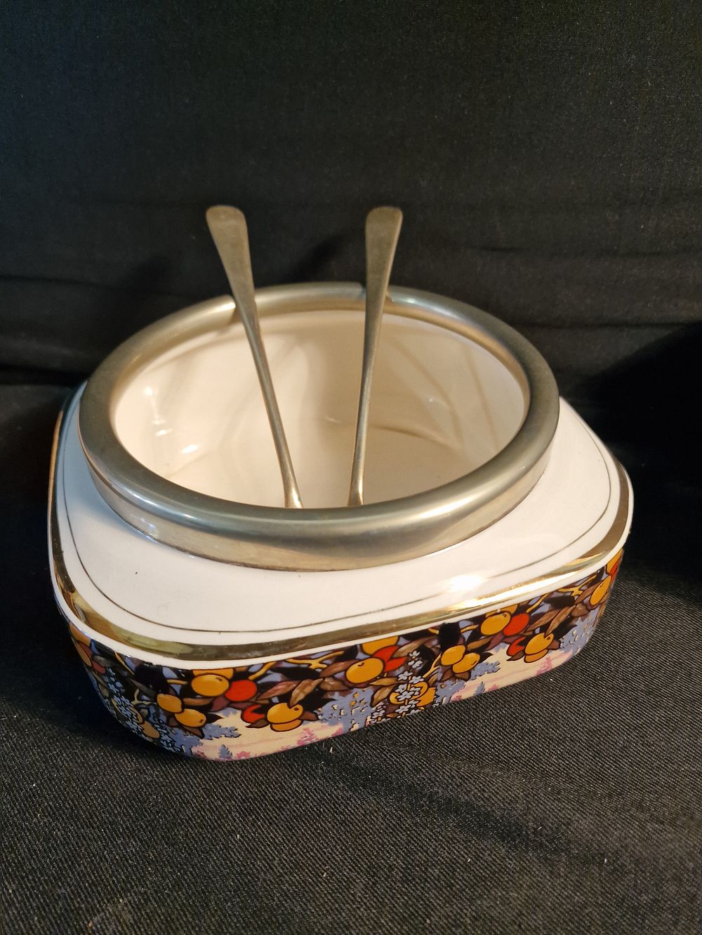 Lot 227: Vintage Regent Decorative Bowl with EPNS Rim and Cutlery