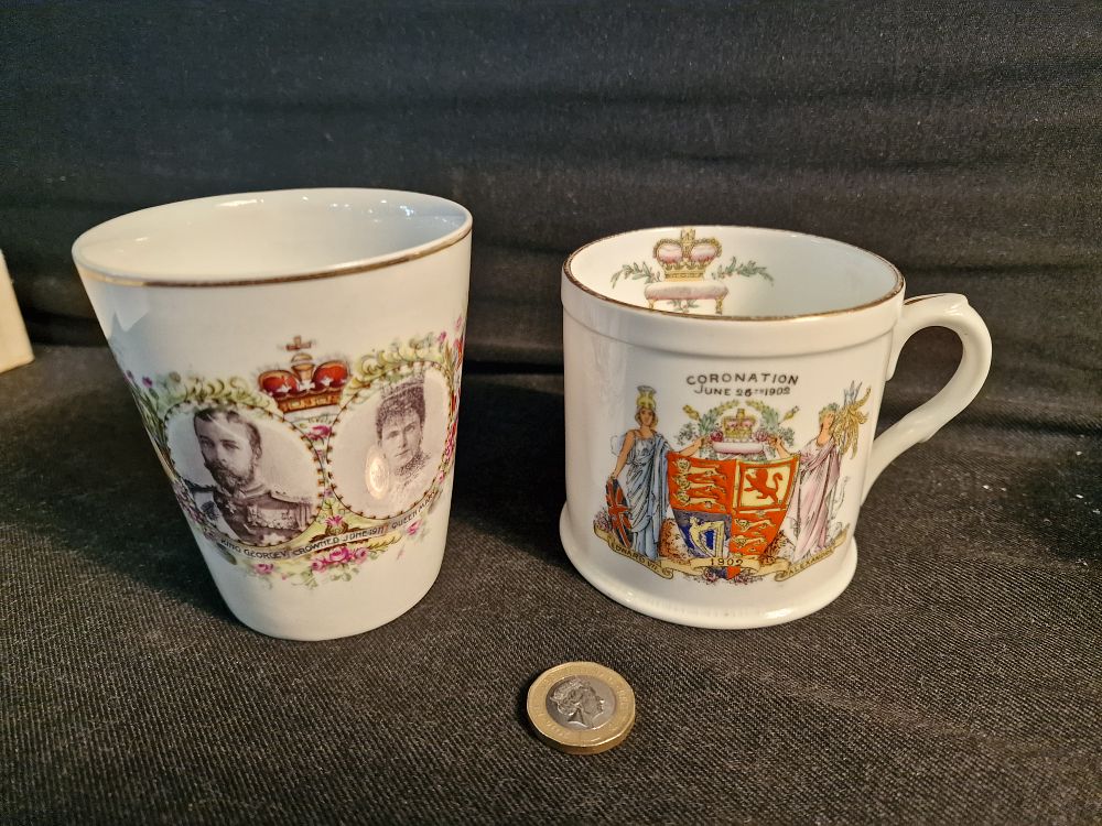 Lot 231: Pair of Vintage Coronation Cups