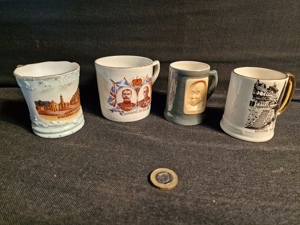 Lot 248: Selection of Vintage Cups and Tankards inc Hornsea and German