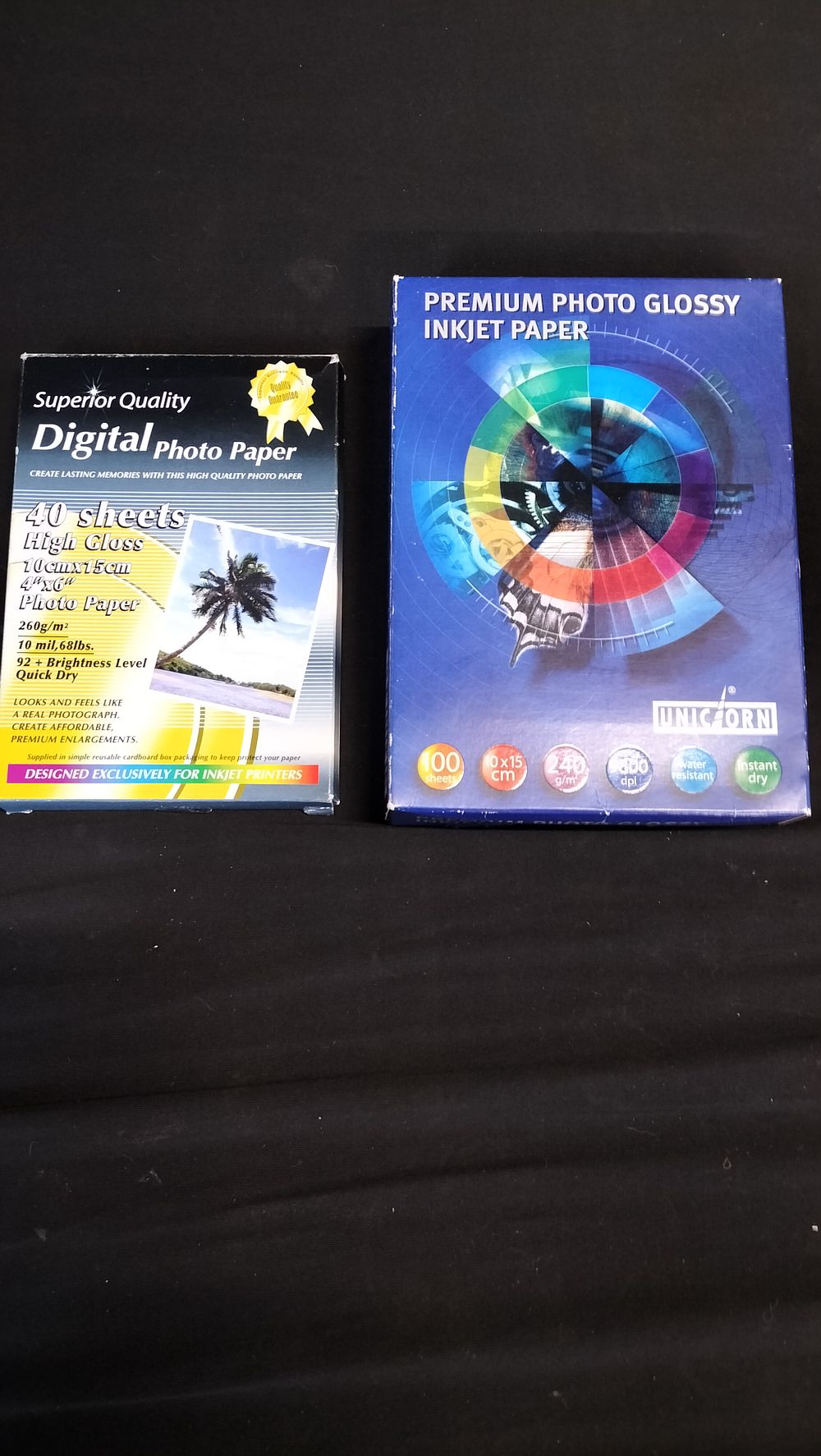 Lot 625: Two packs of photo paper 
