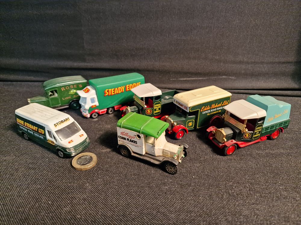 Lot 285: Selection of Vintage Toy Vehicles inc Eddie Stobart Play Worn