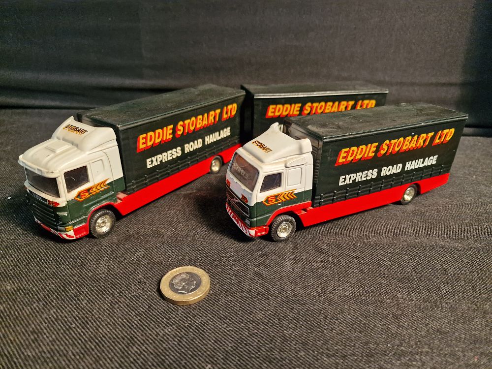 Lot 286: Eddie Stobart 1:64 Scale Trucks Play Worn