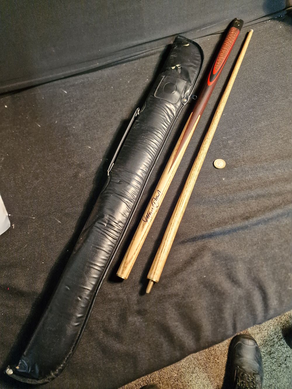 Lot 302: Pool Cue Signed by Steve Davis