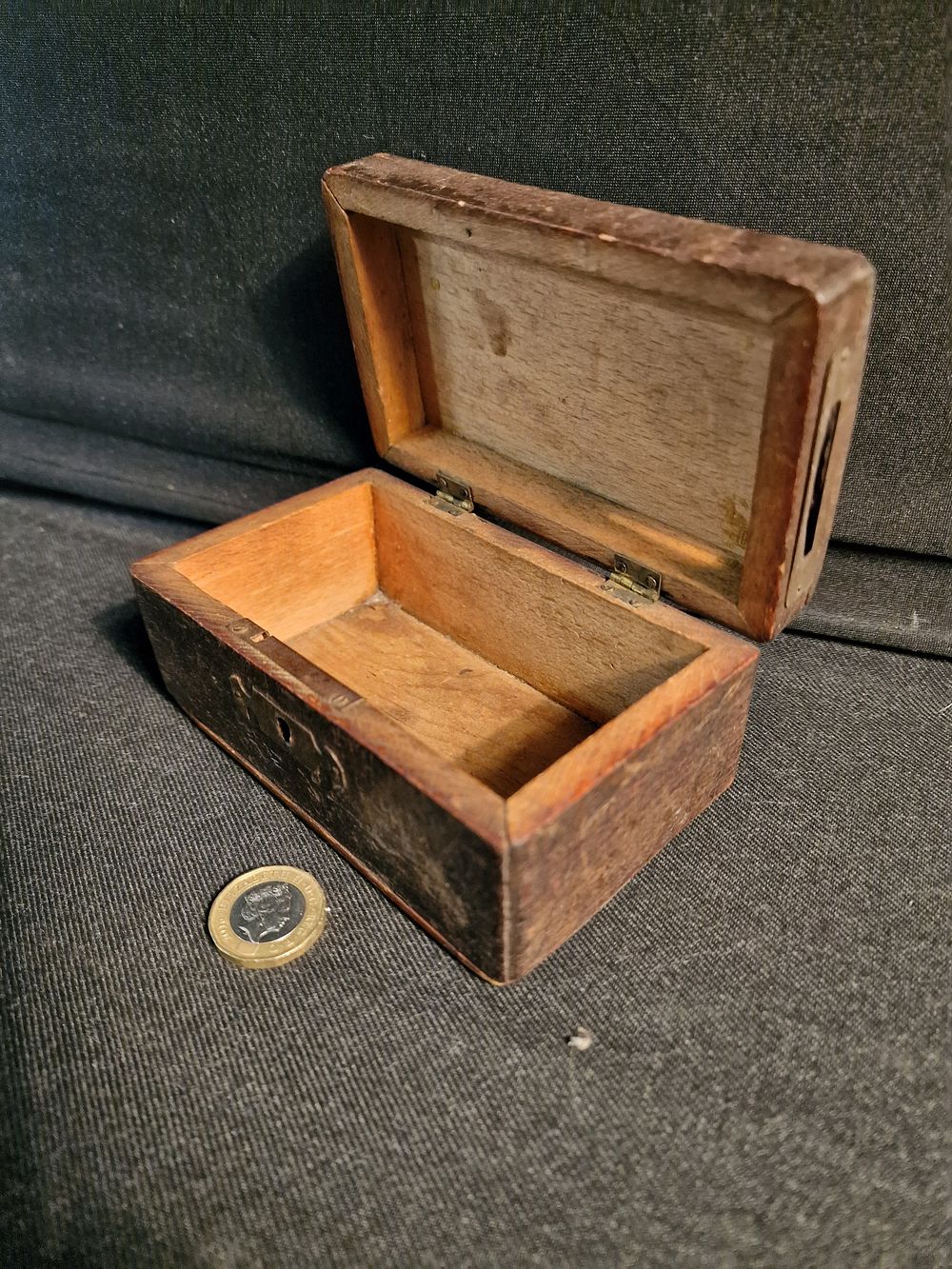 Lot 303: Vintage Wooden Money Box a/f
