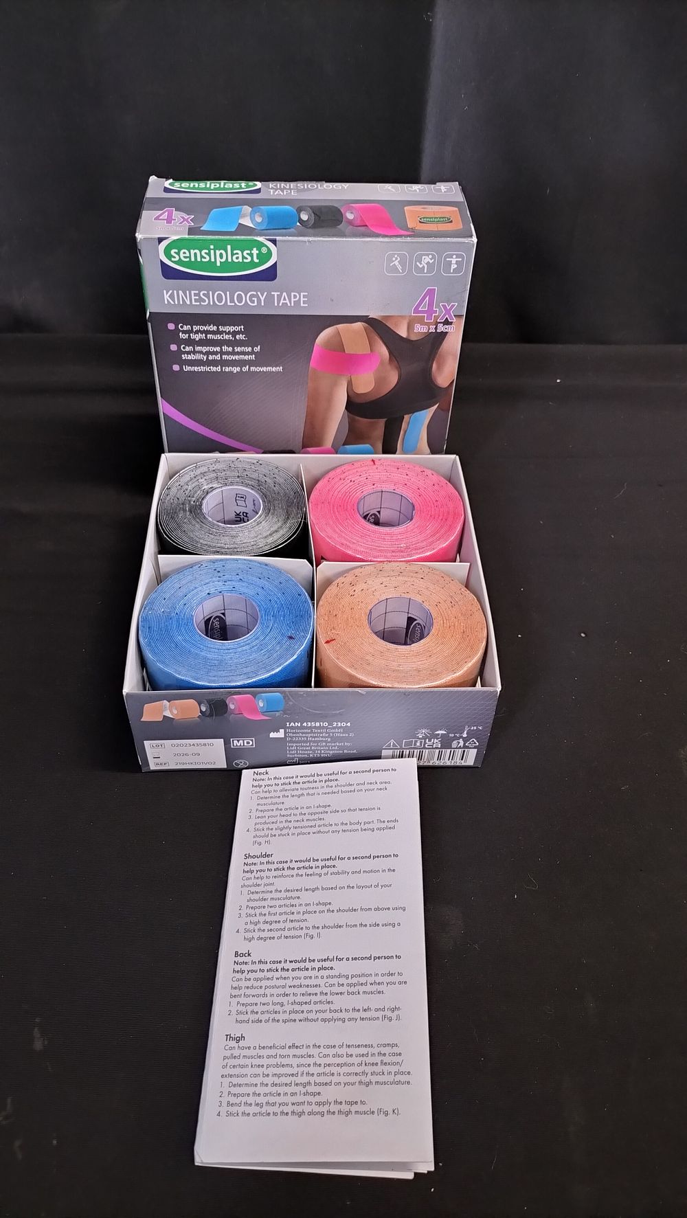 Lot 647: 4 pack of Kinesiology tapes 