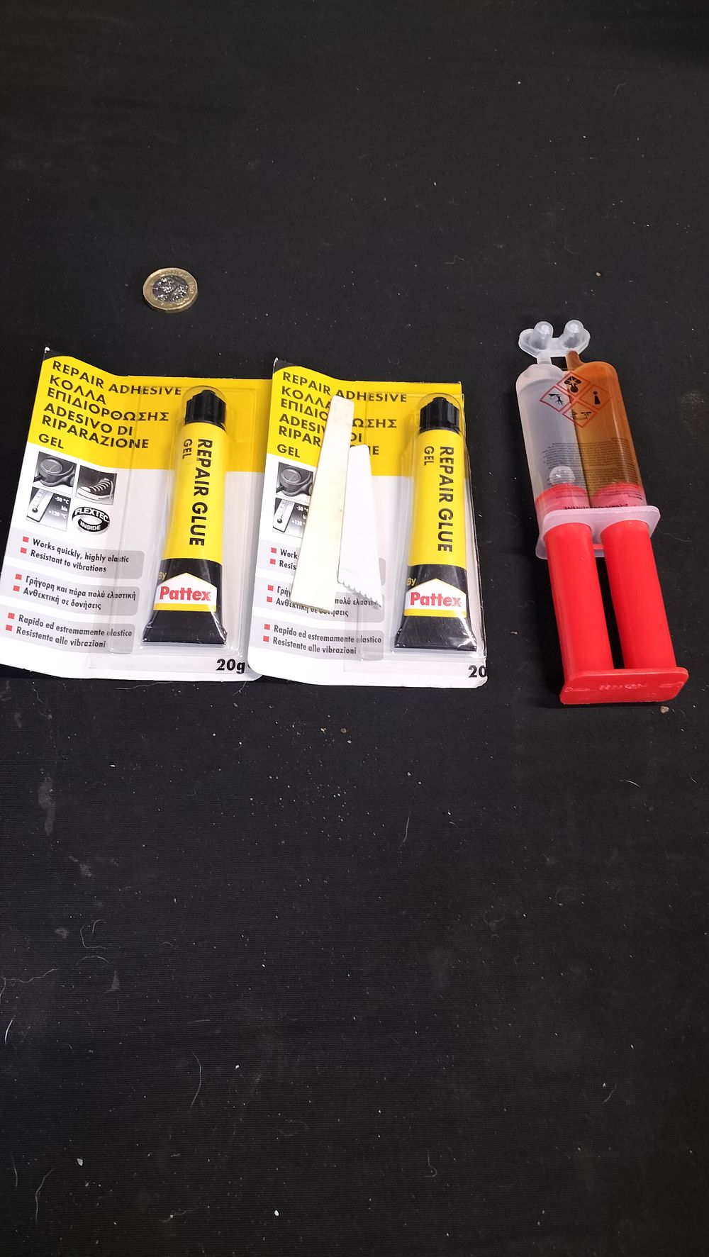 Lot 661: Two tubes of gel glue and a tube...