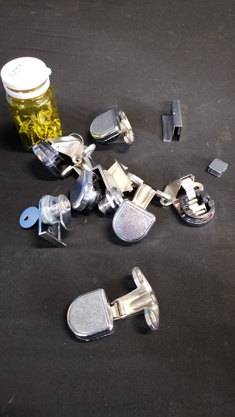Lot 665: Box containing various screws and hardware 