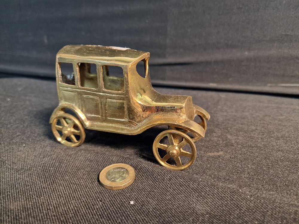 Lot 349: Vintage Brass Car