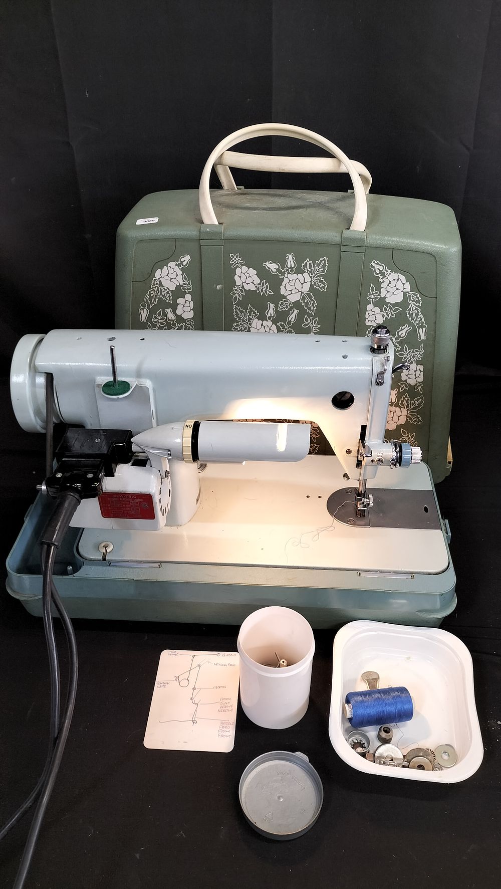 Lot 690: Vintage Sew-Tric electric sewing machine. Tested for power 