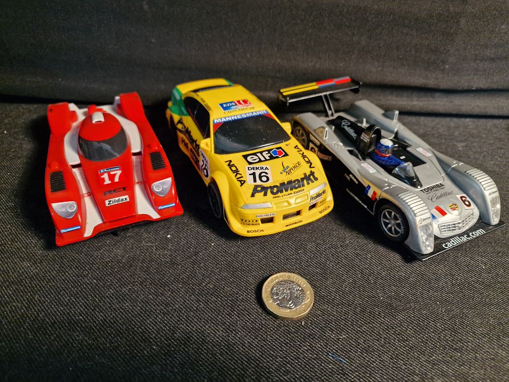 Lot 388: Hornby and Scalextric Slot Cars Play Worn a/f