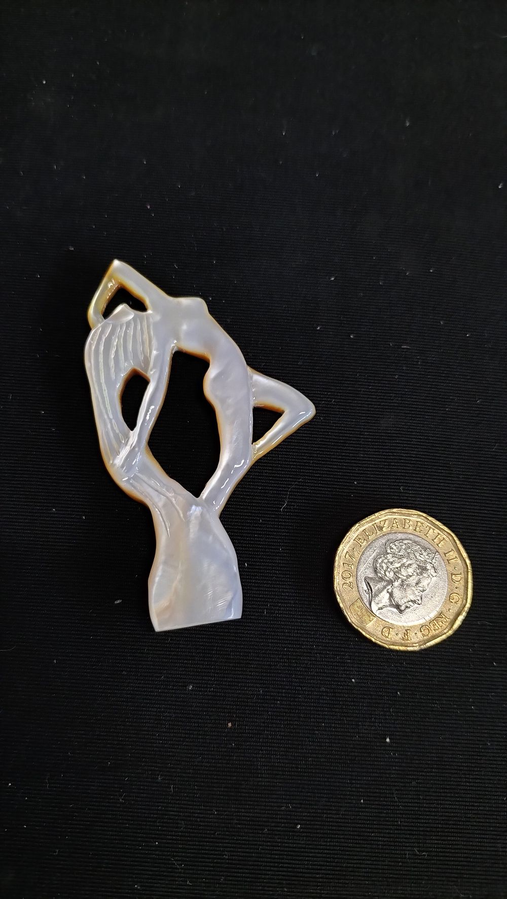 Lot 723: Art deco mother of pearl figure of a...