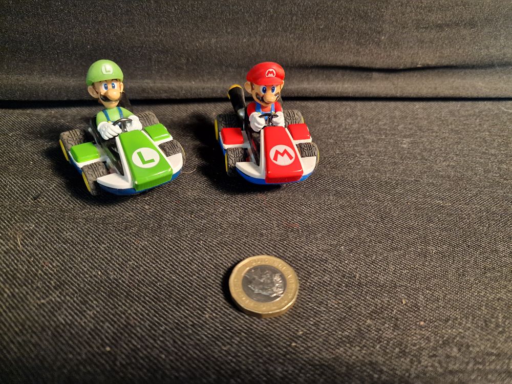 Lot 396: Carrera Mario Carts Slot Cars Play Worn a/f