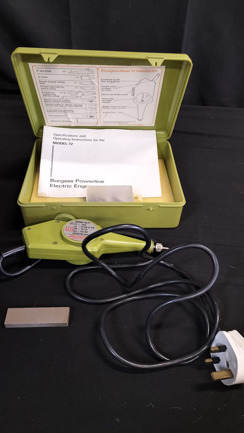 Lot 758: 1960's Burgess Powerlife electric engraver. Tested for power 