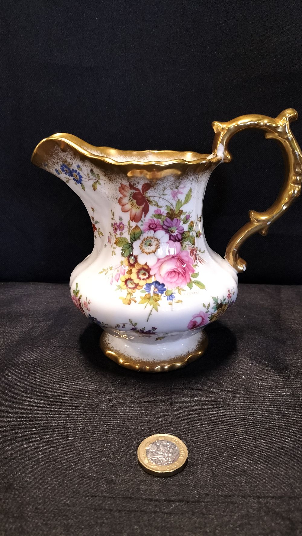 Lot 667: Hamersley. Lady Patricia floral pitcher jug 