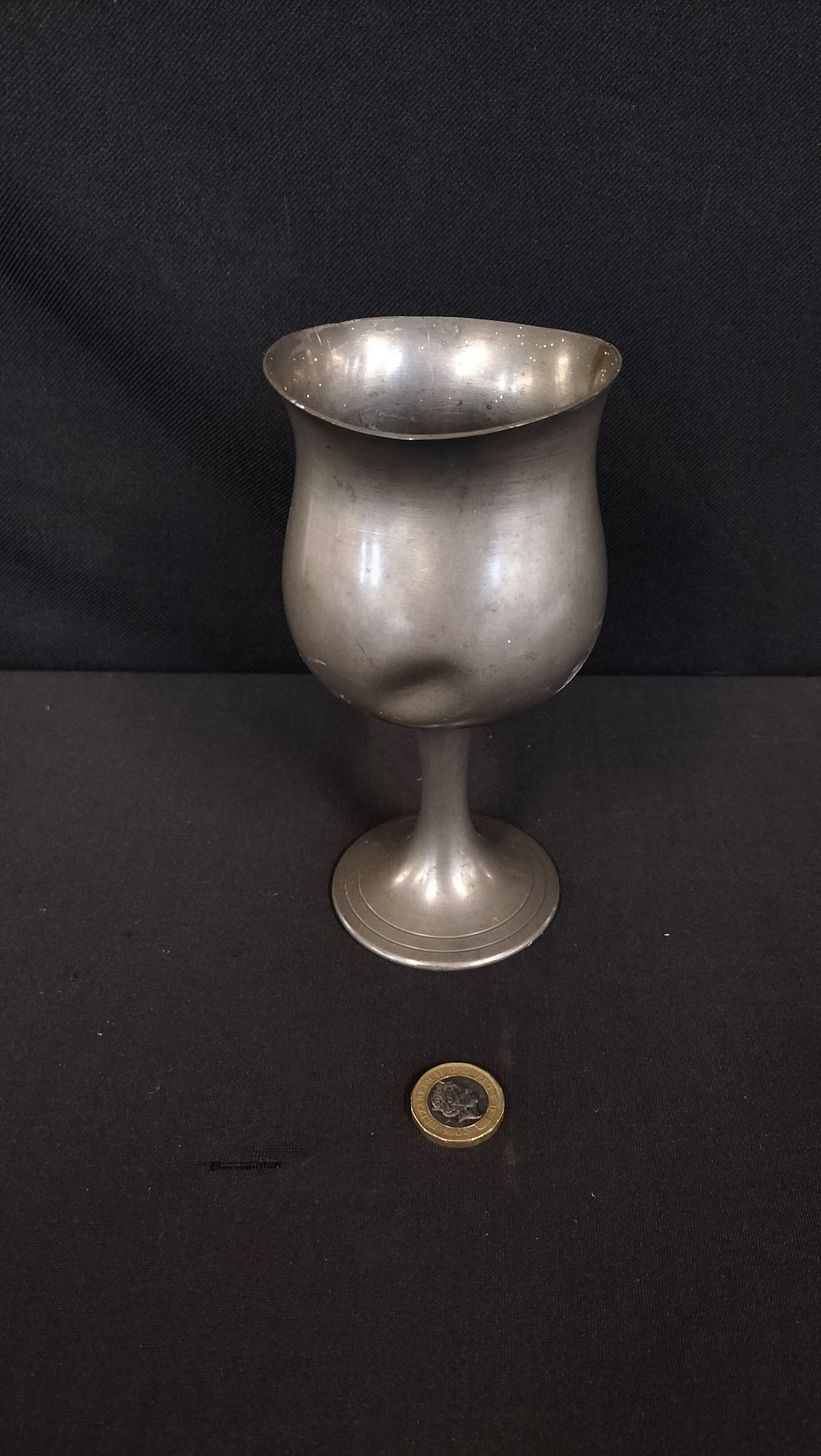 Lot 717: Paner bros. Stemed pewter wine cup  