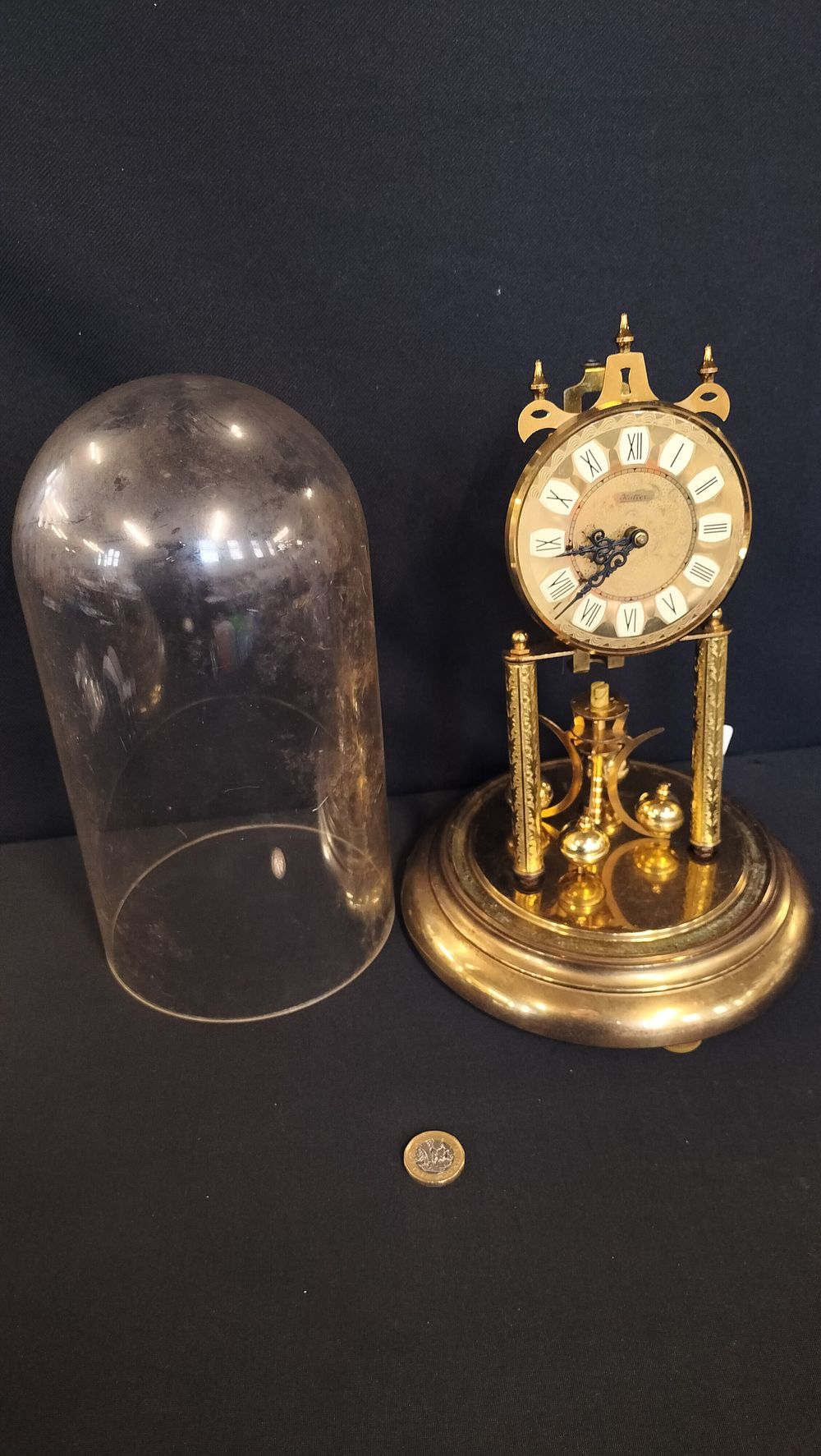 Lot 728: Dome mantle clock a/f