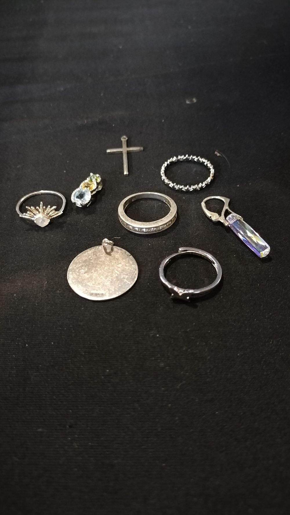Lot 758: Selection of various sterling silver items 