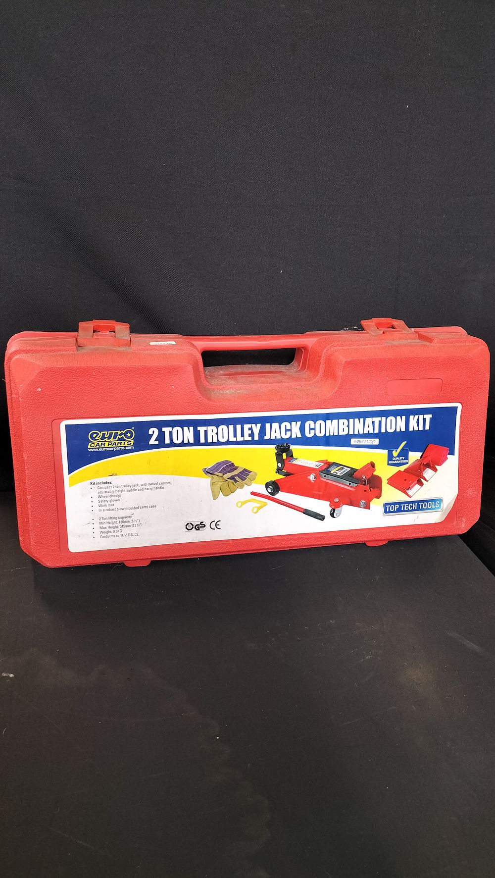 Lot 761: Euro car parts 2 ton trolley jack in...