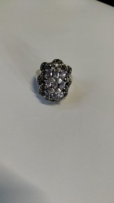 Vintage Sterling Silver marquisette Ring. Size L/M
